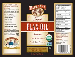 Label for Fresh Flax Oil