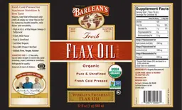 Label for Fresh Flax Oil