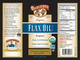 Label for Lignan Flax Oil