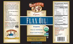 Label for Lignan Flax Oil
