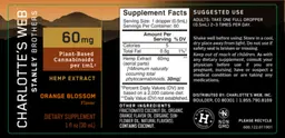 Label for Hemp Extract Orange Blossom Flavor