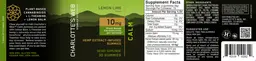 Label for Calm Lemon Lime Flavor