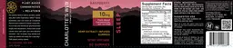 Label for Sleep Raspberry Flavor