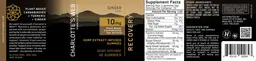 Label for Recovery Ginger Flavor