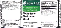 Label for Magnificent Mushroom Blend