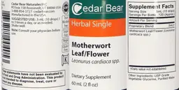 Label for Motherwort Leaf/Flower