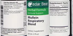Label for Mullein Respiratory Blend