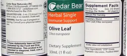 Label for Olive Leaf