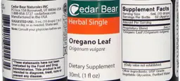 Label for Oregano Leaf