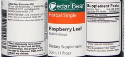 Label for Raspberry Leaf