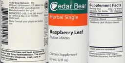 Label for Raspberry Leaf