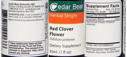 Label for Red Clover Flower