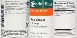 Label for Red Clover Flower