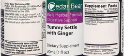 Label for Tummy Settle with Ginger