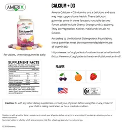 Label for Calcium + D3