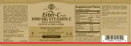 Label for Ester-C Plus 1000 mg Vitamin C