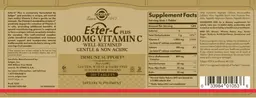 Label for Ester-C Plus 1000 mg Vitamin C