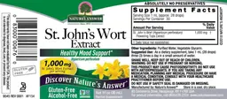 Label for St. John's Wort Extract Alcohol-Free