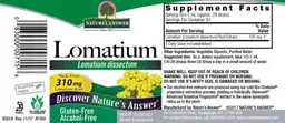 Label for Lomatium