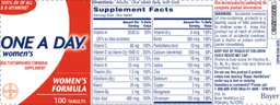 Label for Women's Formula
