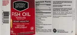 Label for Fish Oil 1000 mg