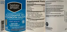 Label for Glucosamine HCl Chondroitin Sulfate