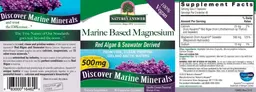 Label for Marine Based Magnesium 500 mg Vanilla Cream Flavored