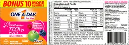 Label for VitaCraves Teen Multi Gummies