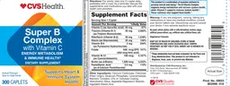 Label for Super B Complex with Vitamin C