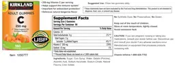 Label for C 250 mg Tangerine