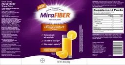 Label for MiraFIBER Orange Powder