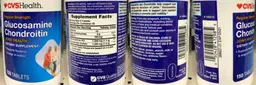 Label for Regular Strength Glucosamine Chondroitin