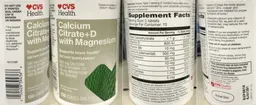 Label for Calcium Citrate+D with Magnesium