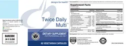 Label for Twice Daily Multi