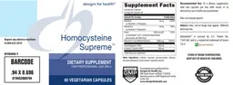 Label for Homocysteine Supreme