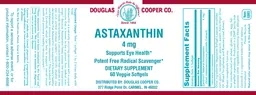 Label for Astaxanthin 4 mg