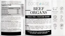 Label for Beef Organs