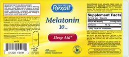 Label for Melatonin 10 mg
