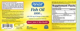 Label for Fish Oil 1000 mg