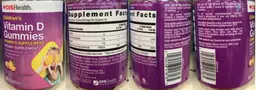 Label for Children's Vitamin D Gummies