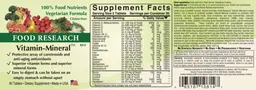 Label for Vitamin-Mineral