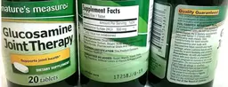 Label for Glucosamine Joint Therapy