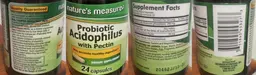 Label for Probiotic Acidophilus with Pectin