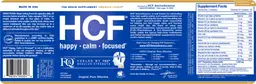 Label for HCF Happy, Calm, Focused F&Q Regular Strength