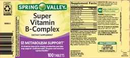 Label for Super Vitamin B-Complex