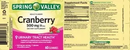 Label for Cranberry 500 mg
