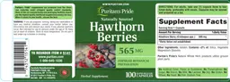 Label for Hawthorn Berries 565 mg