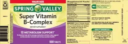 Label for Super Vitamin B-Complex