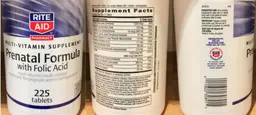 Label for Prenatal Formula with Folic Acid