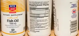 Label for Natural Fish Oil 1000 mg